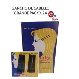 Hair Grips Pack x 24  -Gancho Negros Grande
