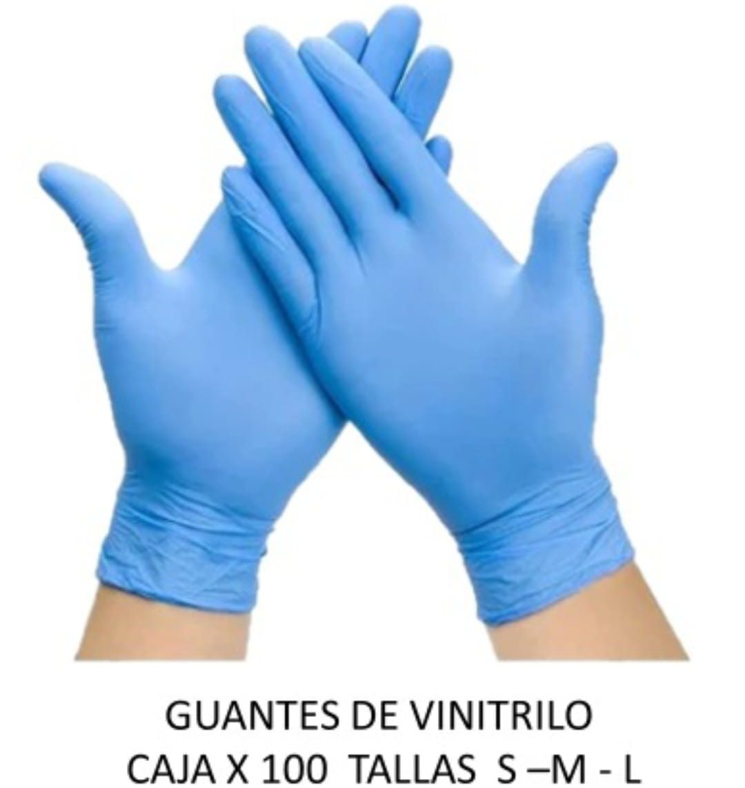 Guantes Nitrilo Azul Caja x 100 - Productos para Peluquería