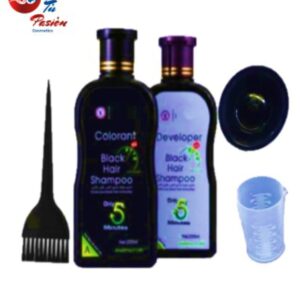 Shampoo Duo Tinte Frs x 200 ml.- Color Negro + Brocha + Bowl + Medidor