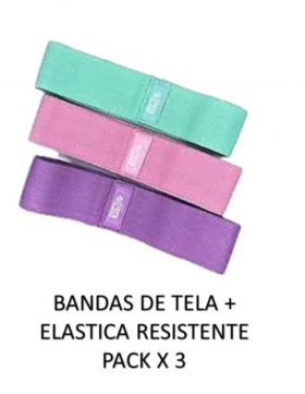 Bandas Resisten de Tela + Elástica Pack x 3