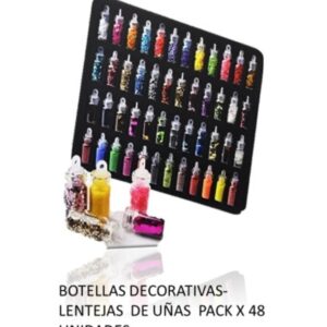 Botellas Decorativas de Uñas Pack x 48 Frs.