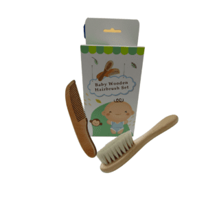 Cepillo de Madera + Escobilla Suave para Bebes