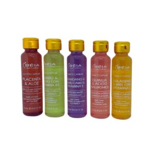 Locion Capilar x 15ml. Placenta +Aloe - Bambu +Ricino -Arandano + Camu Camuy Vitaminas E - Quinua+ Acido Hialuronico- Colageno+ Miel -